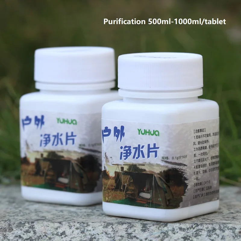 CLO2 Outdoor Water Purification Tablets Disinfection of Drinking Water in The Wild Survival Emergency Equipment Effervescent