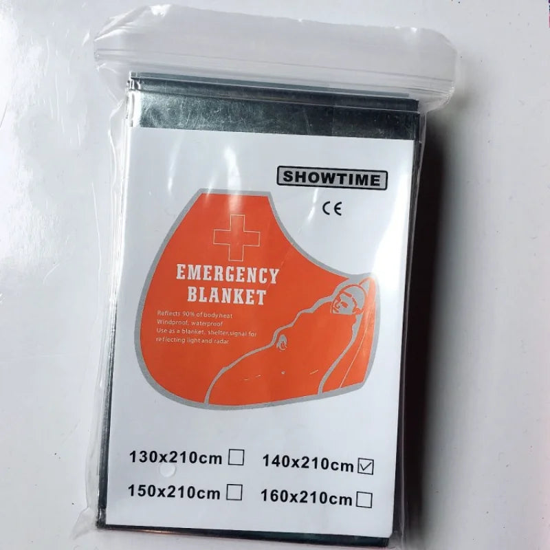 Emergency thermal blanket outdoor waterproof survival blanket aluminum foil hot space emergency rescue curtain military blanket