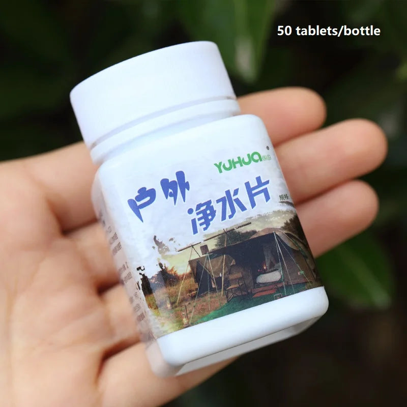 CLO2 Outdoor Water Purification Tablets Disinfection of Drinking Water in The Wild Survival Emergency Equipment Effervescent