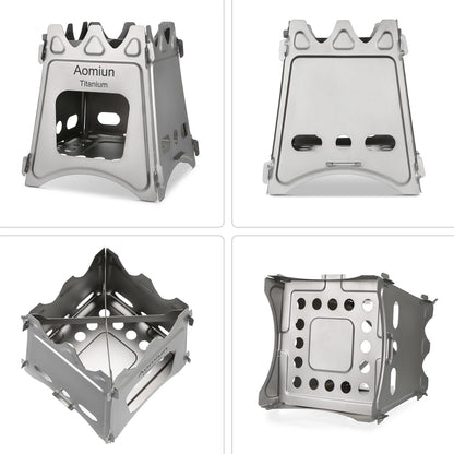 Camping Stove Compact Folding Wood Stove Tourist Burner for Outdoor Camping Cooking Picnic Survival Barbecue Equipment