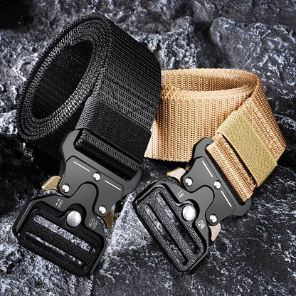 Men's Belt Army Outdoor Hunting Tactical Multi Function Combat Survival High Quality Marine Corps Canvas For Nylon Male Luxury