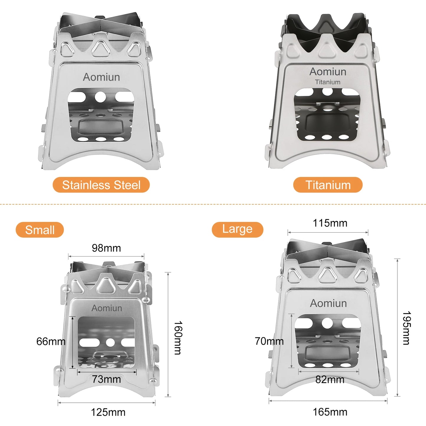 Camping Stove Compact Folding Wood Stove Tourist Burner for Outdoor Camping Cooking Picnic Survival Barbecue Equipment