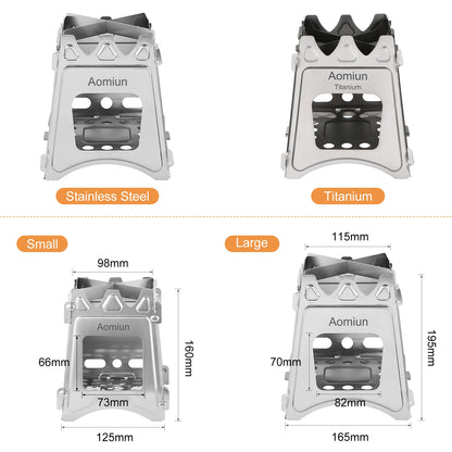 Camping Stove Compact Folding Wood Stove Tourist Burner for Outdoor Camping Cooking Picnic Survival Barbecue Equipment